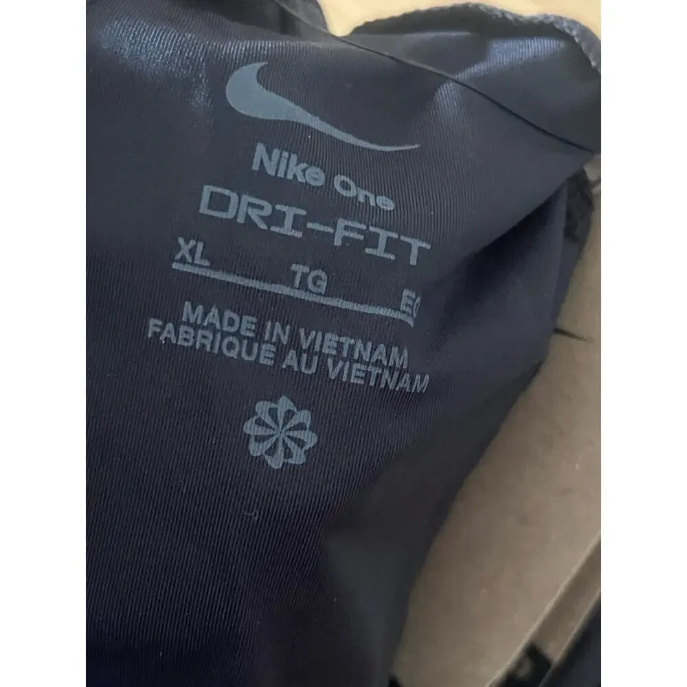 Nike One Womens Dri-Fit Crop Twist Short Sleeve Top Size XL